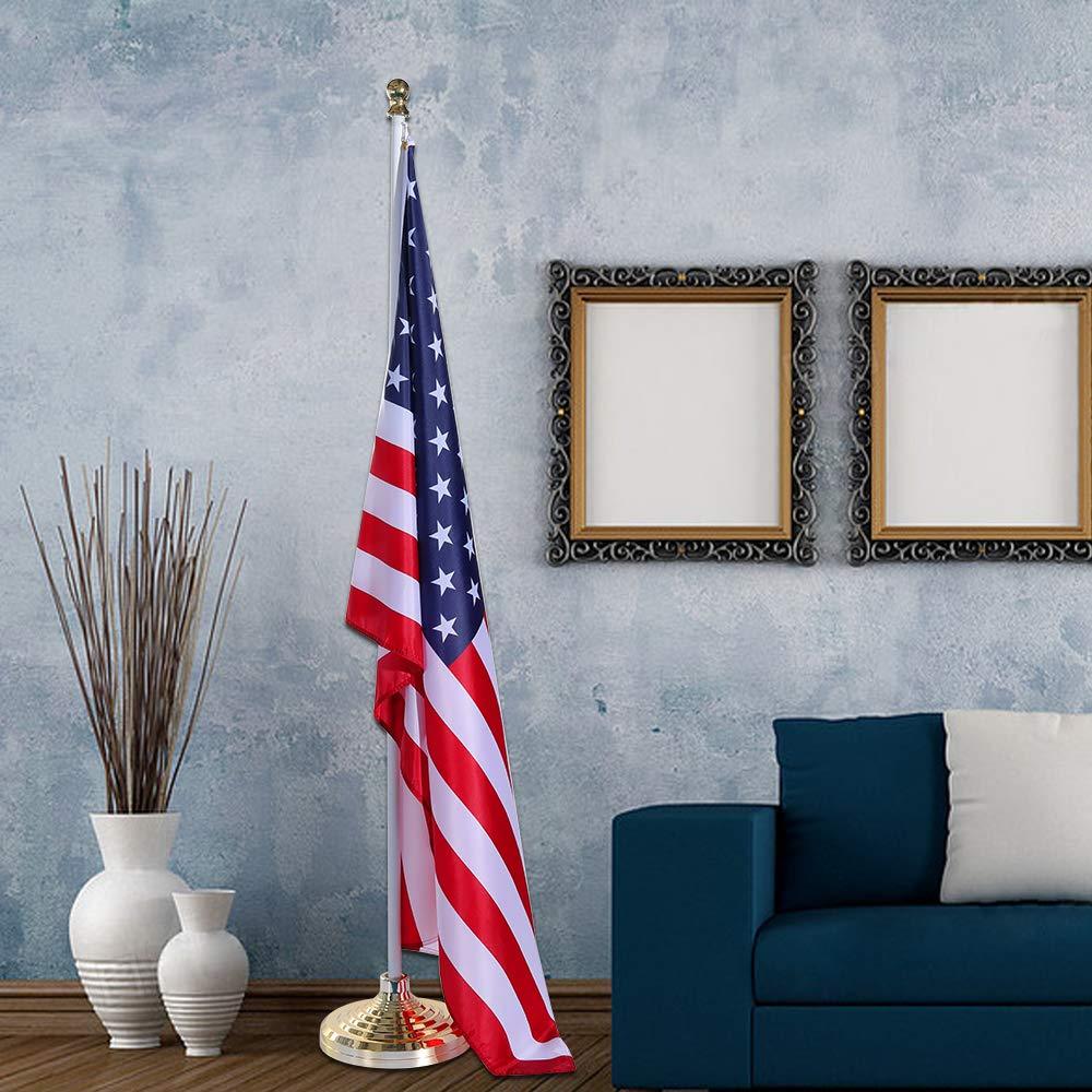 Gold Indoor Flagpole Stand Base - ABS Platic - FlagStars