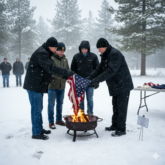 How to Retire an American Flag Respectfully in Winter