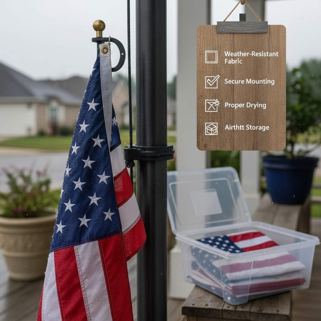 How to Protect an American Flag from Rain