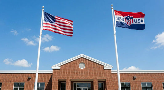 America 250 Flag Etiquette: Flying the 250th Flag With the U.S. Flag - FlagStars