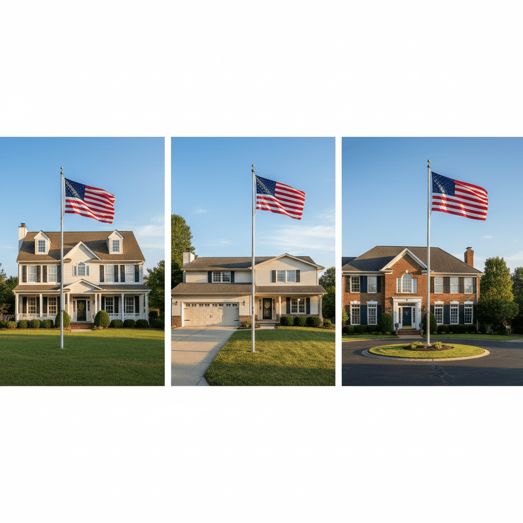 American Flag Size Chart for Residential Homes FlagStars