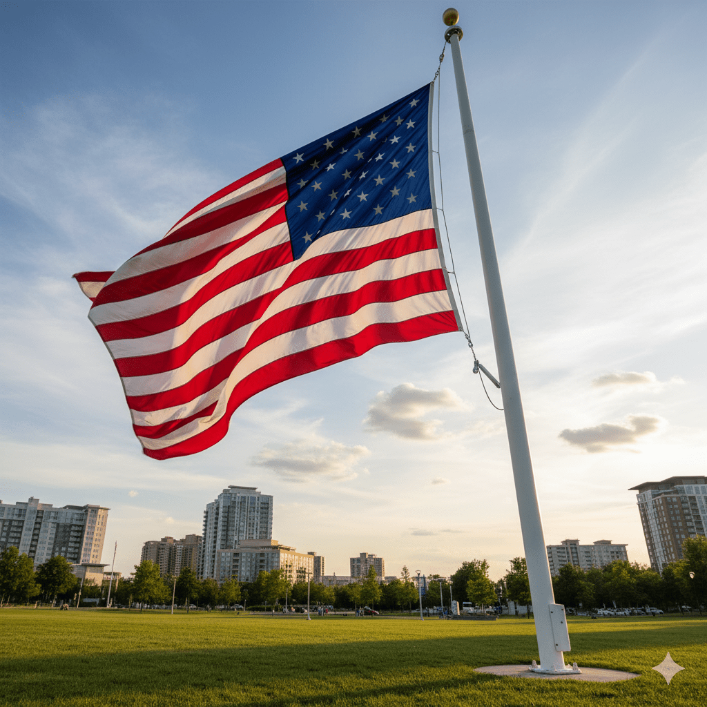 Best American Flag for 25ft Flagpoles: Size, Pole, and Setup - FlagStars