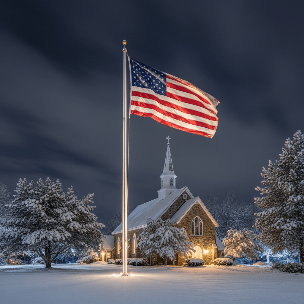 Best American Flags for Churches in Winter - FlagStars