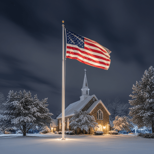 Best American Flags for Churches in Winter - FlagStars