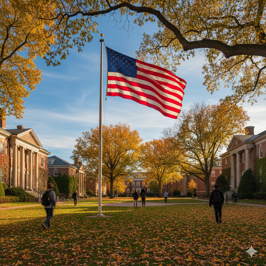 Best American Flags for Colleges in Fall - FlagStars