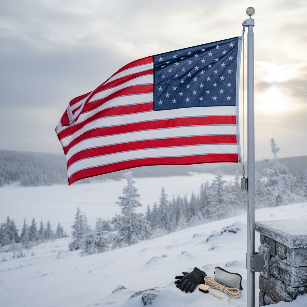 Best American Flags for Winter Wind - FlagStars