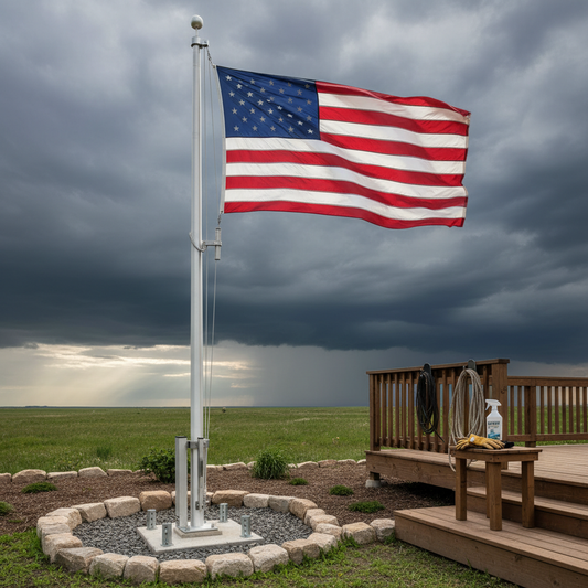 How to Secure an American Flag in Windy Weather