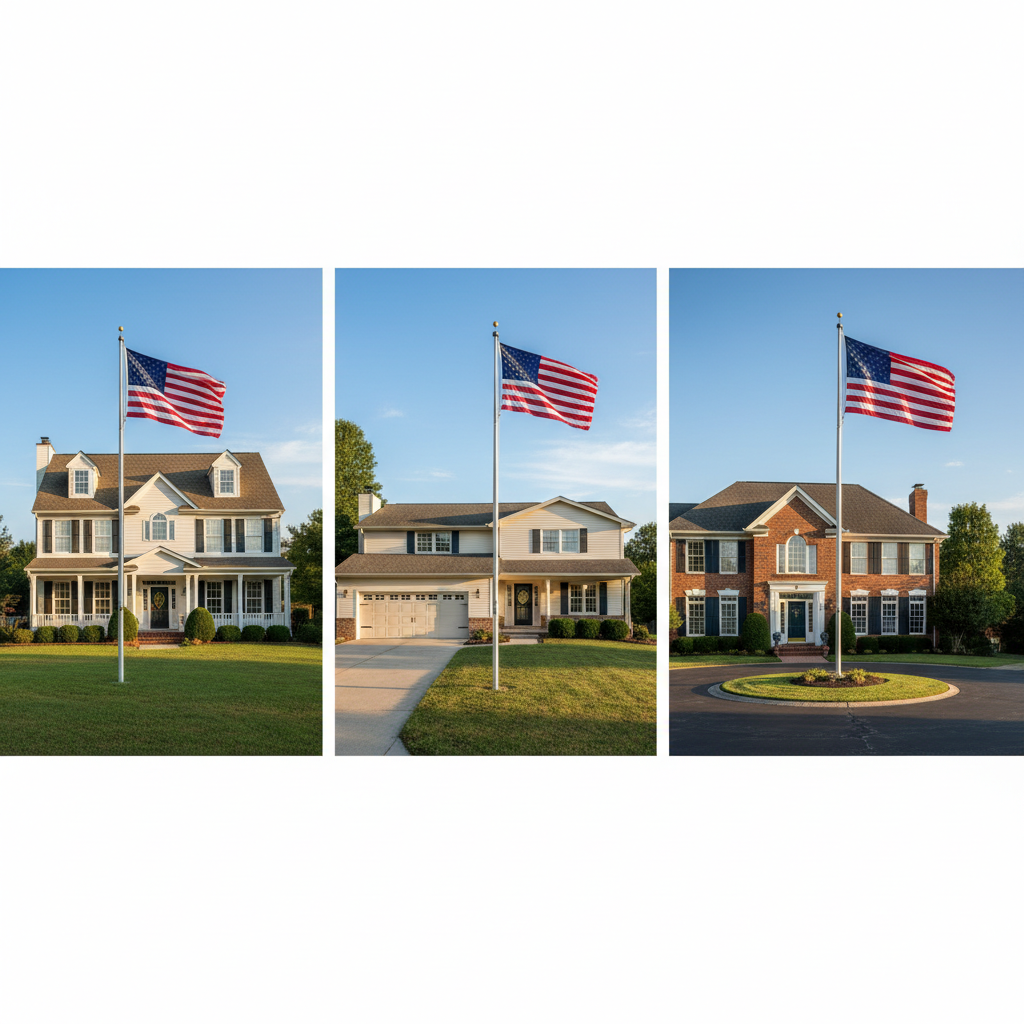 American Flag Size Chart for Residential Homes