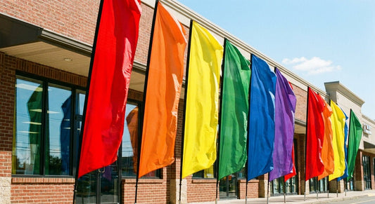 Feather Flags for Business: Shapes, Bases & How to Choose - FlagStars