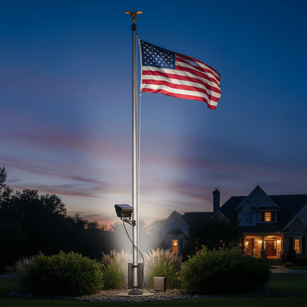 How to Choose a Solar Light for Your Flag - FlagStars