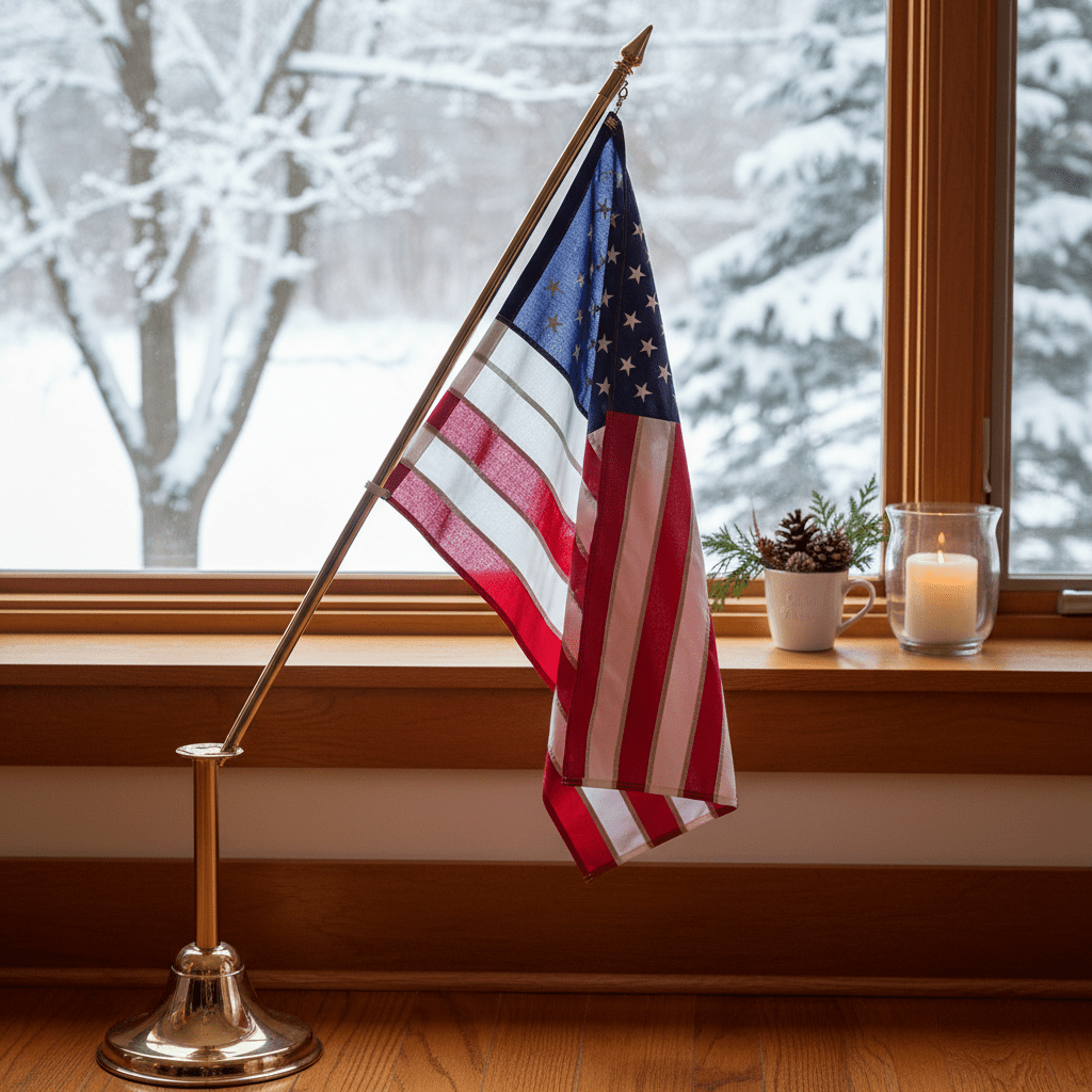 How to Display an American Flag Indoors in Winter - FlagStars