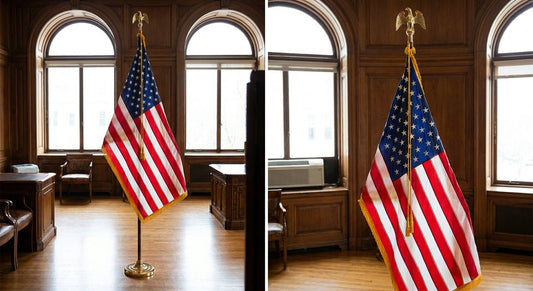 How to Display an American Flag Indoors (Stand, Tassels & Fringe) - FlagStars