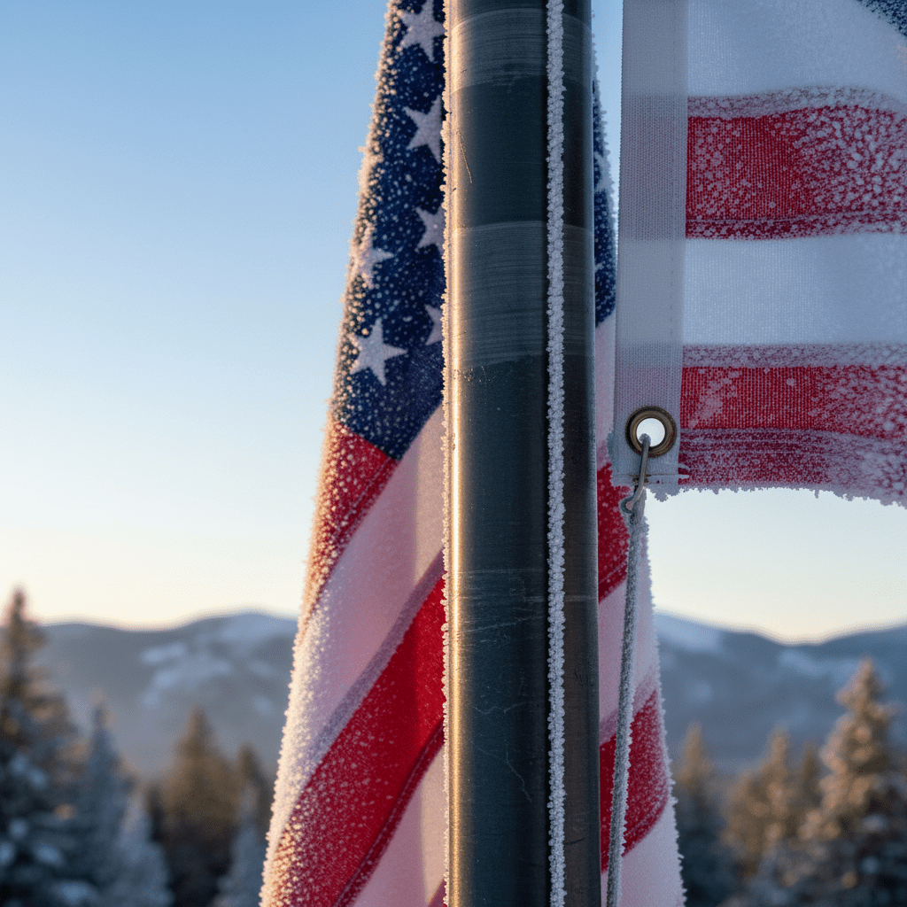 How to Fly an American Flag in Freezing Weather - FlagStars