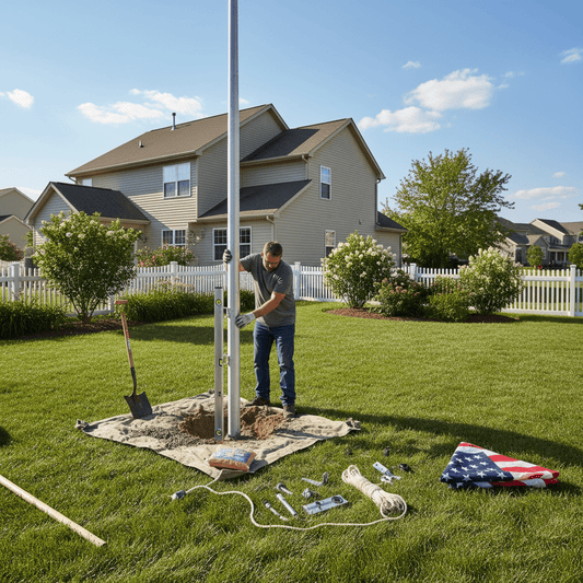 How to Install a Flagpole for Your American Flag - FlagStars