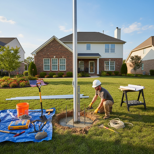 How to Install a Residential Flagpole - FlagStars