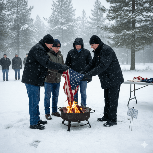 How to Retire an American Flag Respectfully in Winter - FlagStars