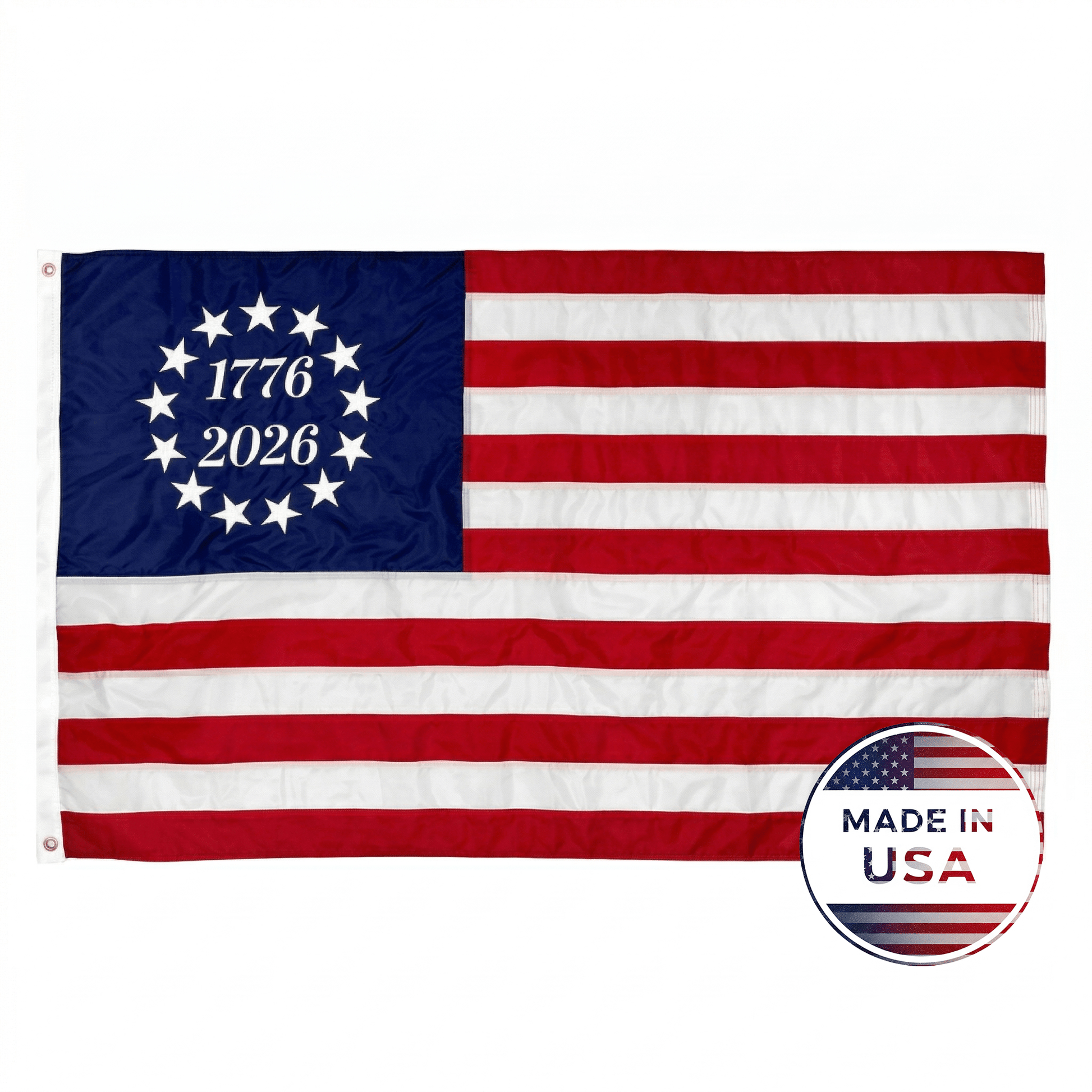 1776 To 2026 Nylon Betsy Ross Flag - 100% Made in USA - FlagStars