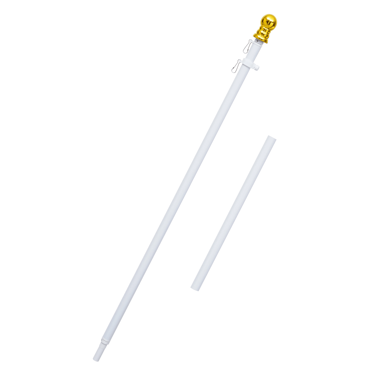 2 - Section 5FT Aluminum Flagpole - FlagStars