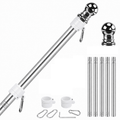 5-Section 5FT Stainless Steel Flagpole - FlagStars