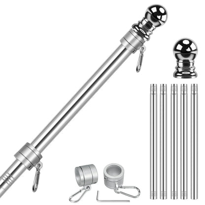 5 - Section 6FT Stainless Steel Flagpole - FlagStars