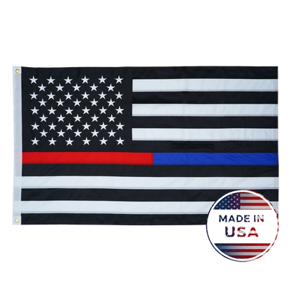Thin Red and Blue Line American Flag - 100% Made in USA - FlagStars