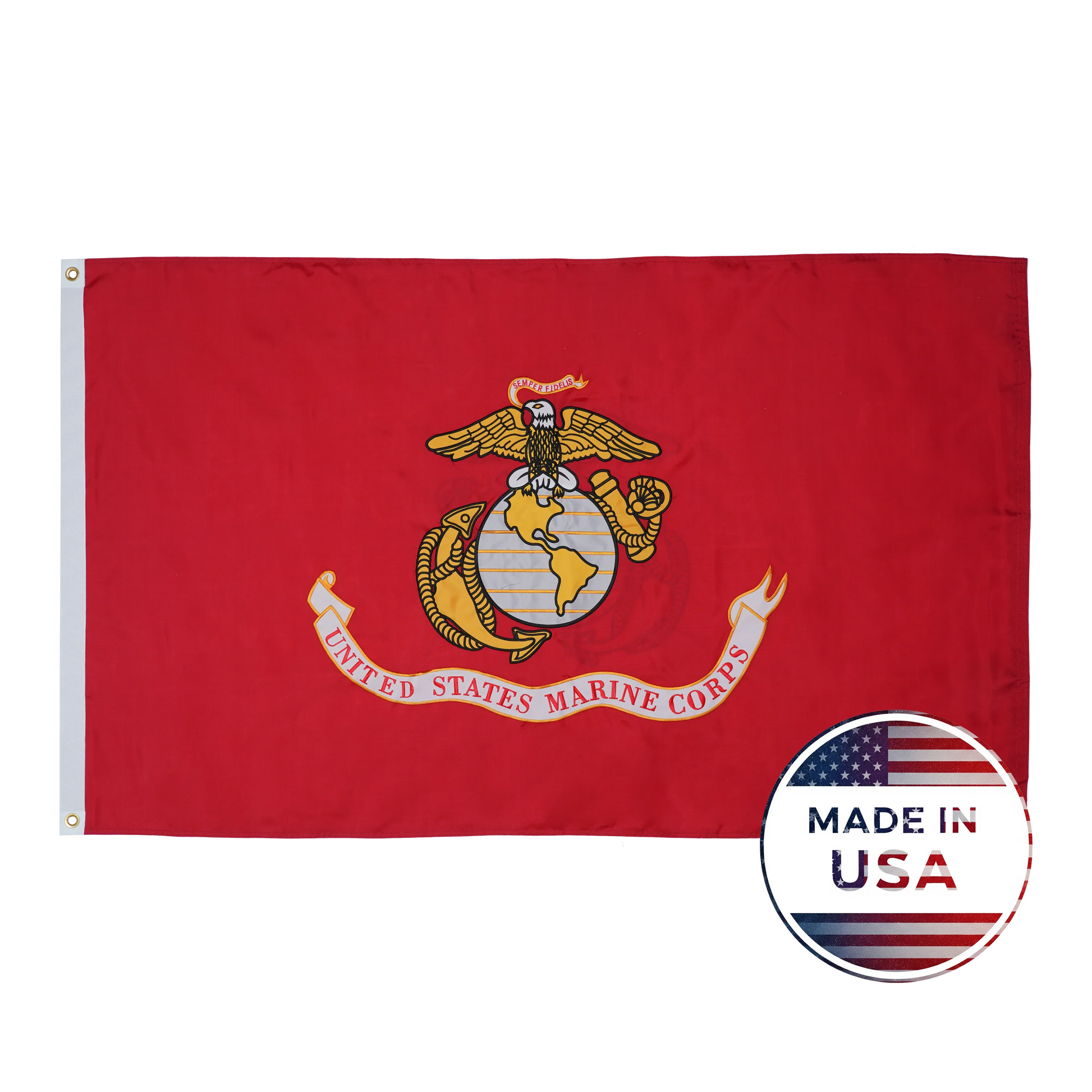 US Marine Corps Flag - Double Sided, 100% Made in USA - FlagStars