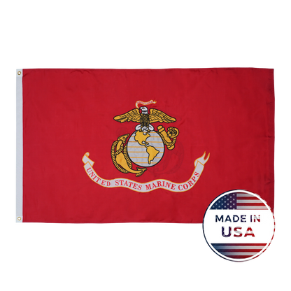 US Marine Corps Flag - Double Sided, 100% Made in USA - FlagStars