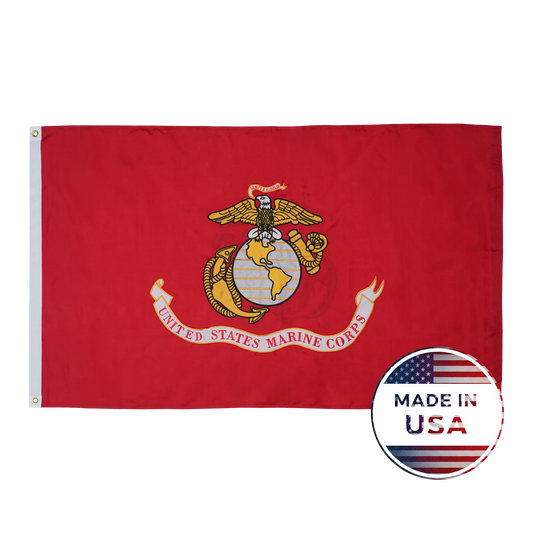 US Marine Corps Flag - Double Sided, 100% Made in USA - FlagStars