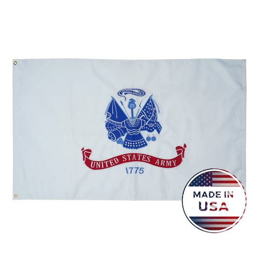 US White Army Flag - Double Sided, 100% Made in USA - FlagStars