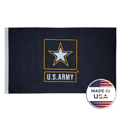 US Black Army Flag - Double Sided, 100% Made in USA - FlagStars