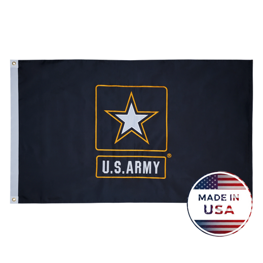 US Black Army Flag - Double Sided, 100% Made in USA - FlagStars