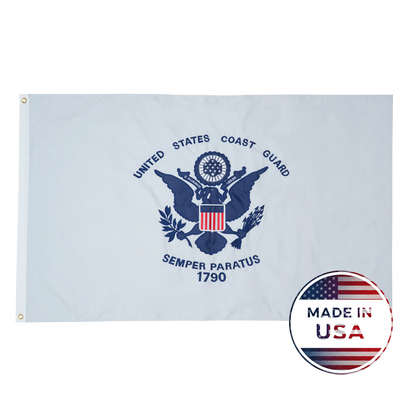 US Coast Guard Flag - Double Sided, 100% Made in USA - FlagStars
