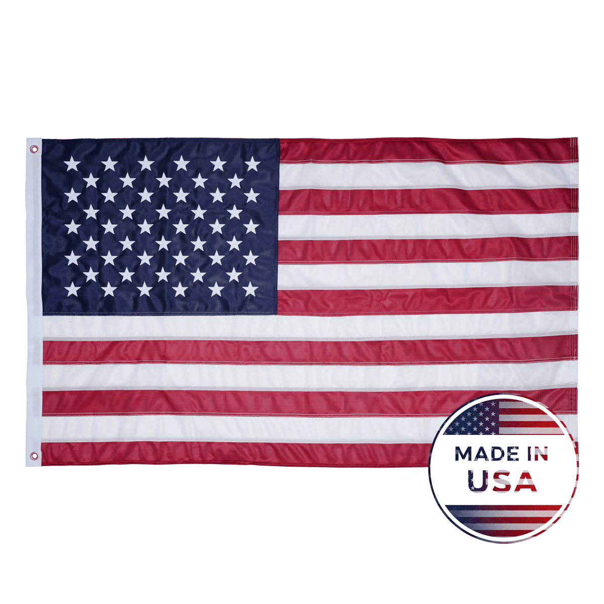 Heavy Duty US Flag for High Wind - Knitted Polyester, Made in USA