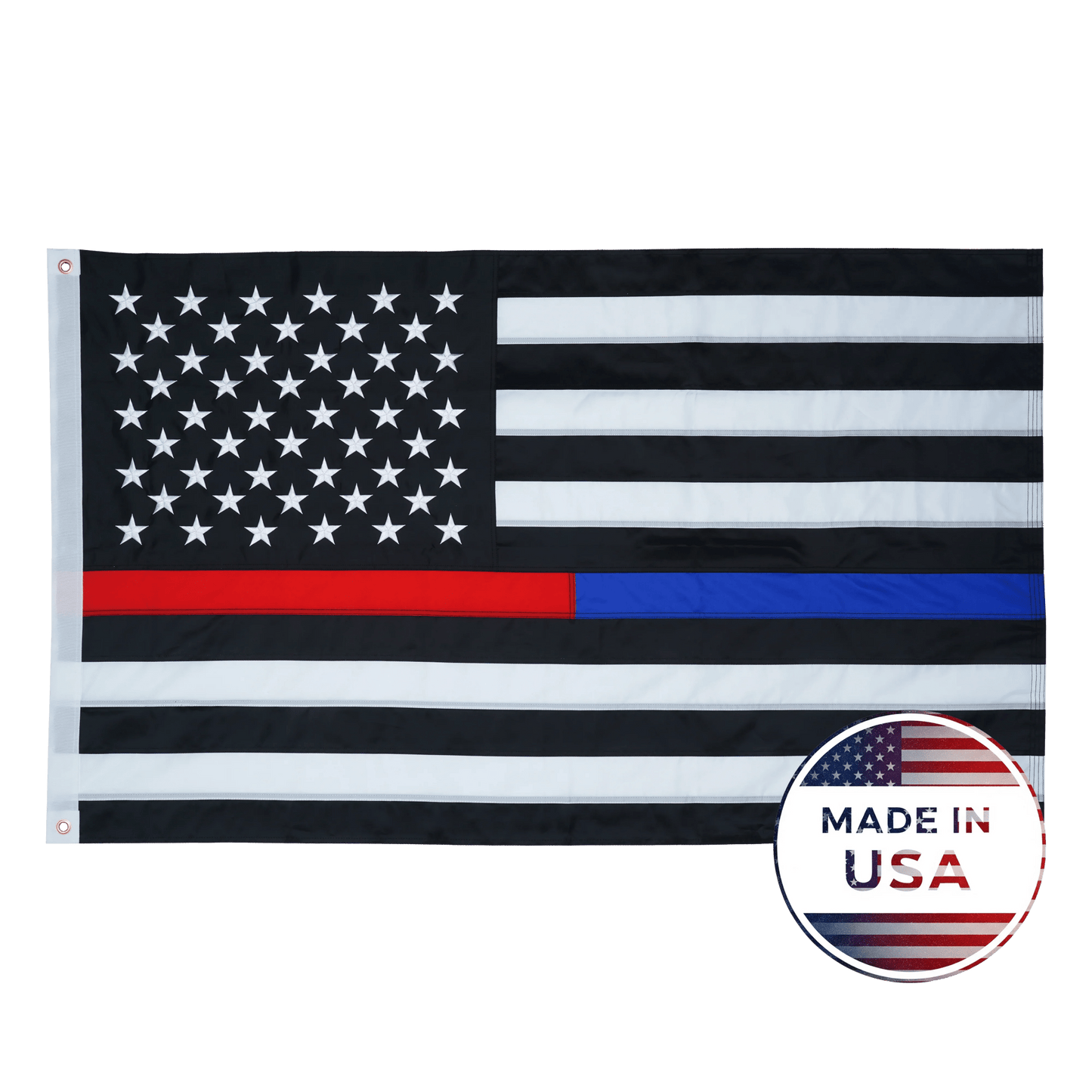 Thin Red and Blue Line American Flag - 100% Made in USA - FlagStars