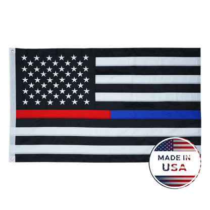 Thin Red and Blue Line American Flag - 100% Made in USA - FlagStars