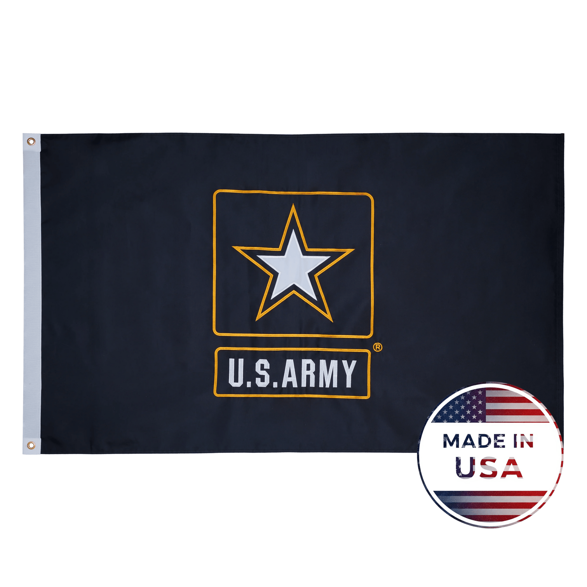US Black Army Flag - Double Sided, 100% Made in USA - FlagStars