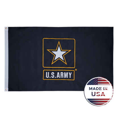 US Black Army Flag - Double Sided, 100% Made in USA - FlagStars