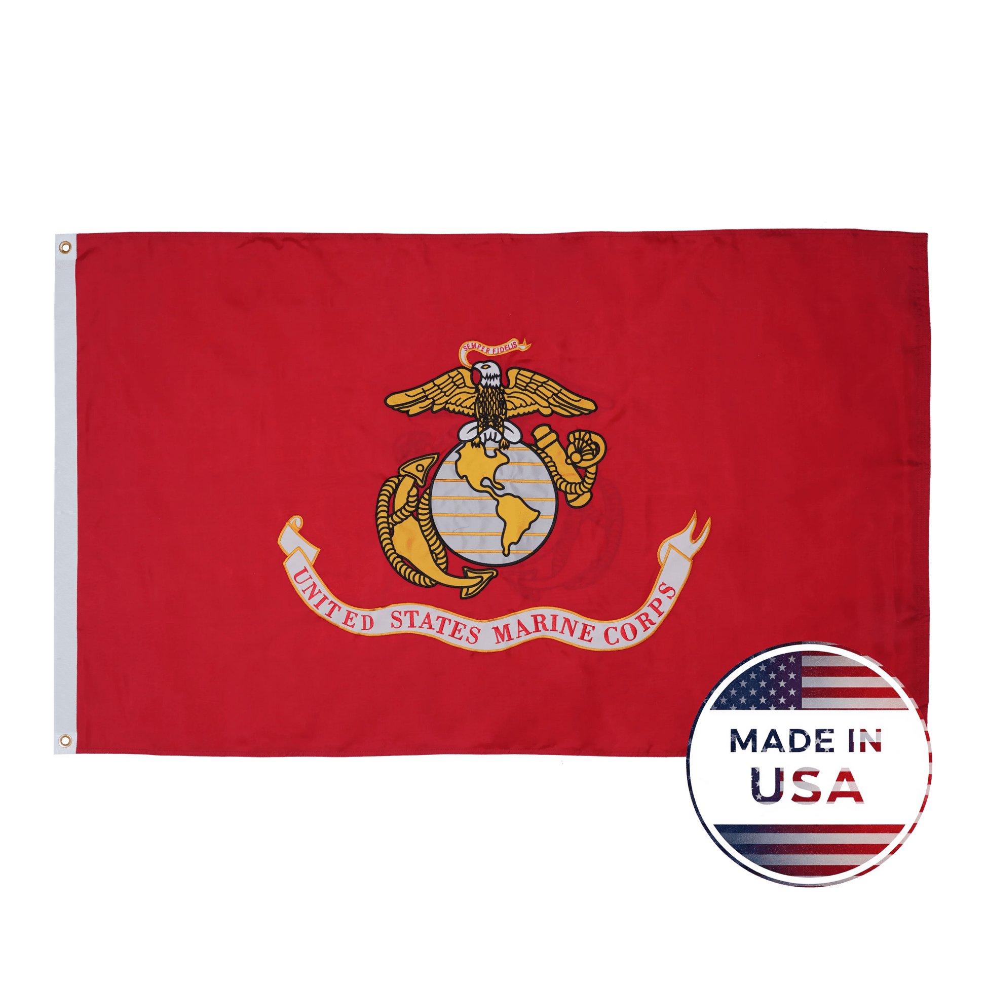 US Marine Corps Flag - Double Sided, 100% Made in USA - FlagStars