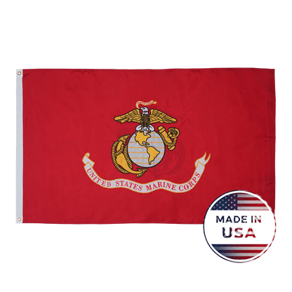 US Marine Corps Flag - Double Sided, 100% Made in USA - FlagStars