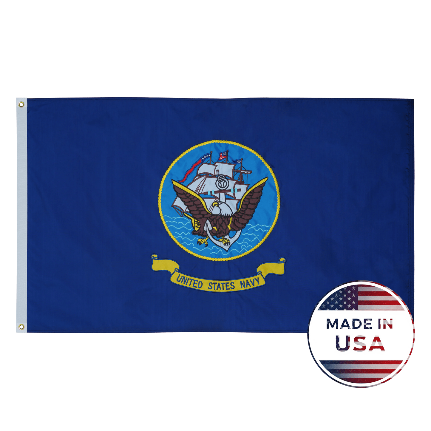 US Navy Flag - Double Sided, 100% Made in USA - FlagStars