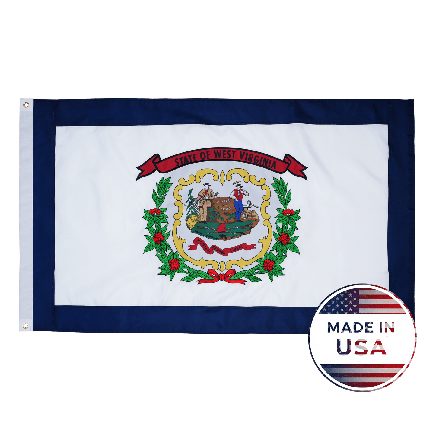 West Virginia State Flag - 100% Made in USA - FlagStars