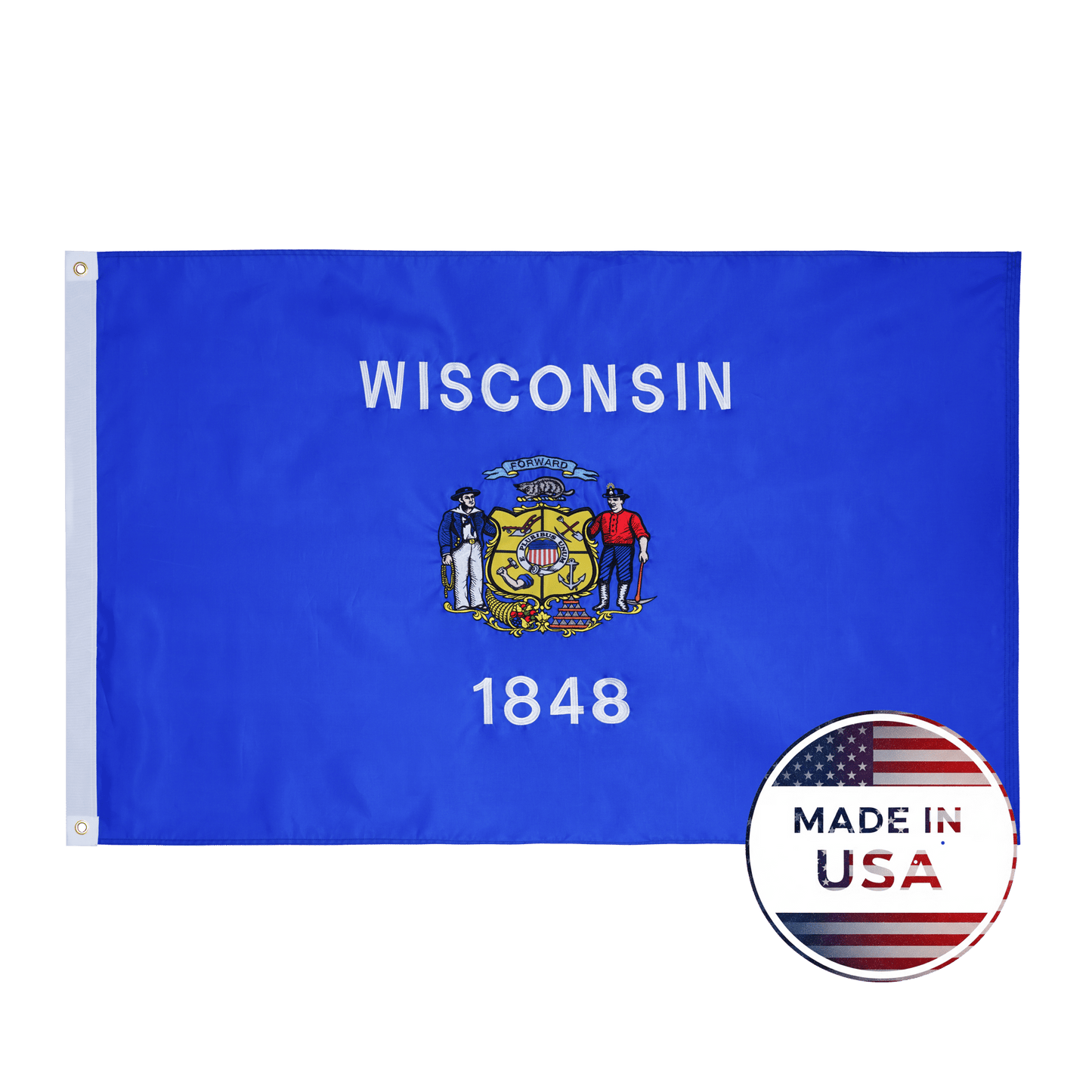 Wisconsin State Flag - 100% Made in USA - FlagStars