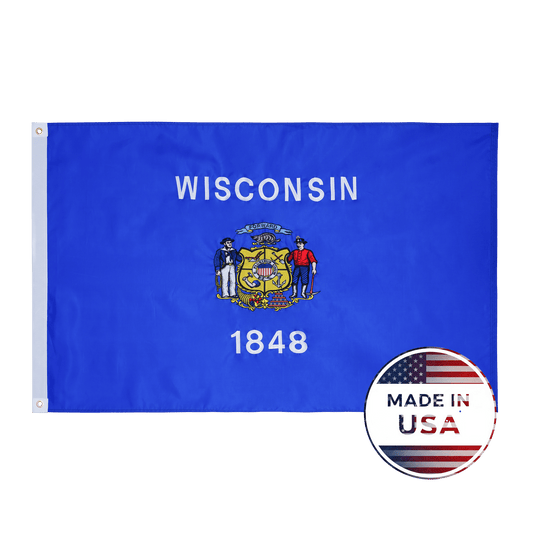 Wisconsin State Flag - 100% Made in USA - FlagStars